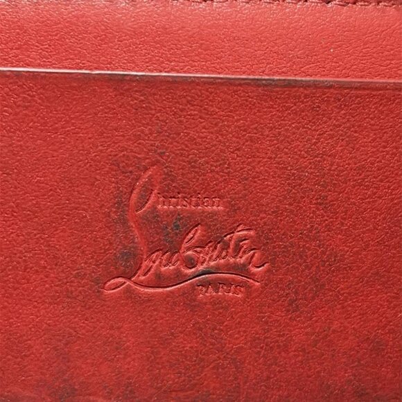 CHRISTIAN LOUBOUTIN Panettone - Black Silver Leather Hardware Coin Case - Picture 4 of 4